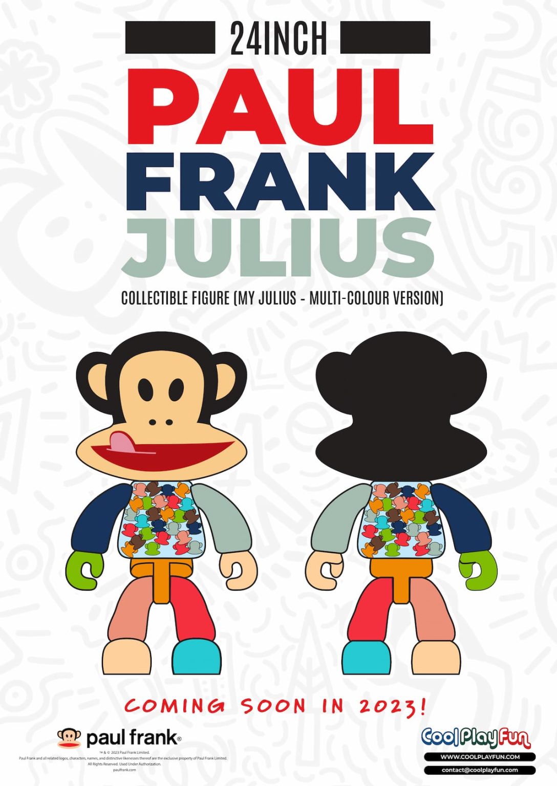 24inch Paul Frank Julius Collectible Figure My Julius Multi Colour