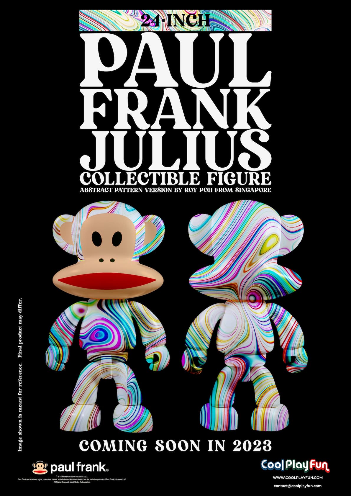 24inch Paul Frank Julius Collectible Figure (Abstract Pattern Version by Roy Poh from Singapore)