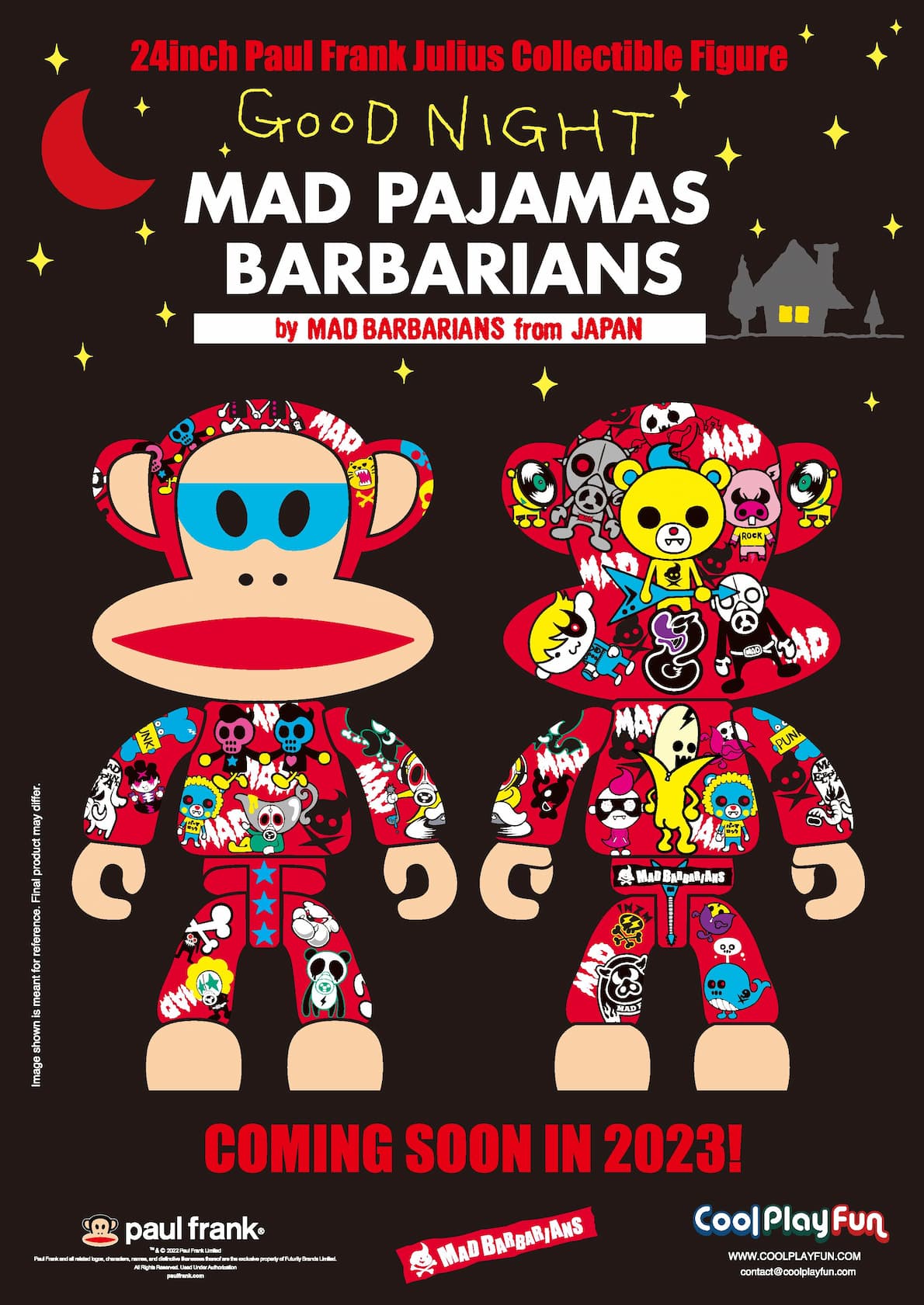 24inch Paul Frank Julius Collectible Figure (“Mad Pajamas Barbarians” by Mad Barbarians from Japan) Marketing Image