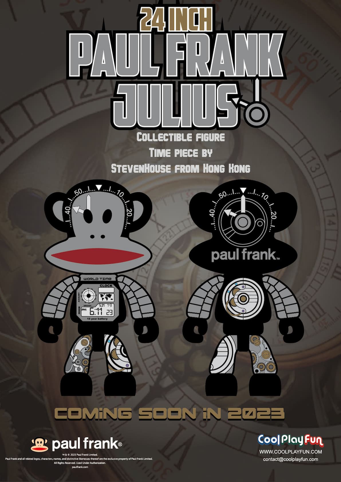 24inch Paul Frank Julius Collectible Figure (Time Piece by Stevenhouse from Hong Kong) Marketing Image (1)