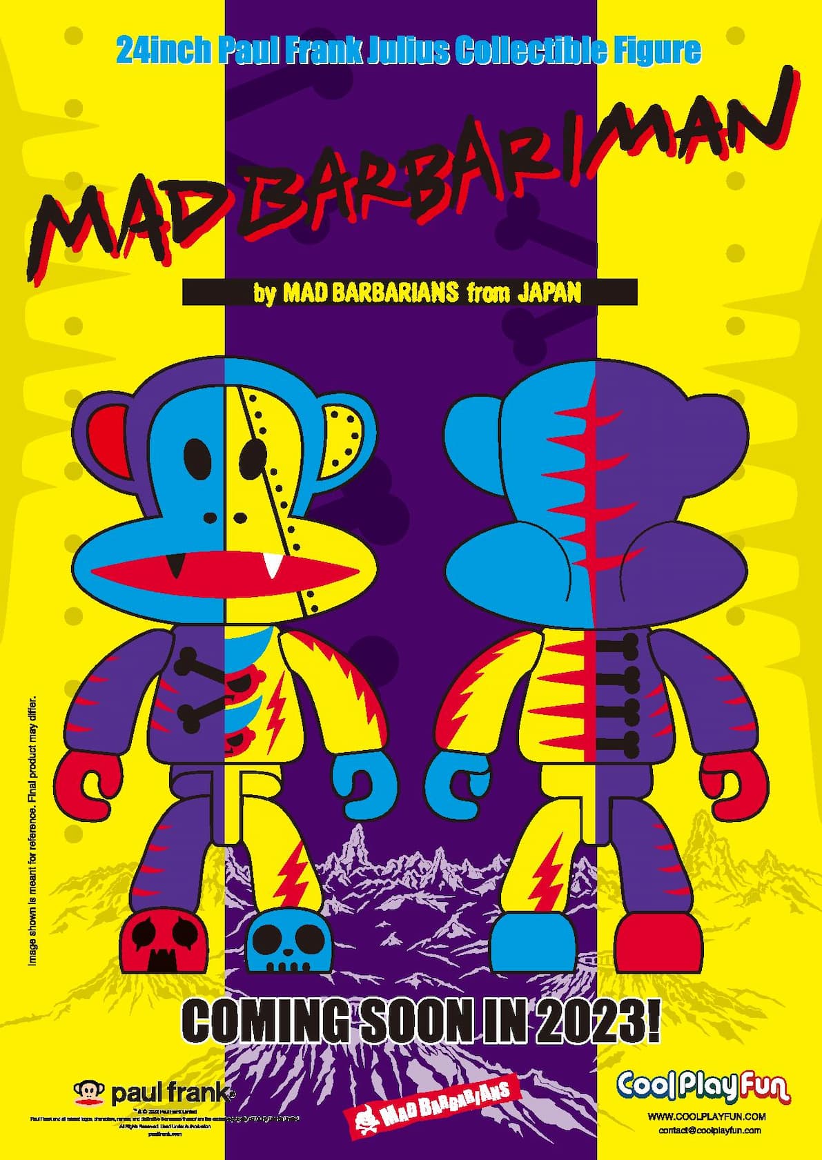 24inch Paul Frank Julius Collectible Figure (“Mad Barbariman” by Mad Barbarians from Japan) Marketing Image (1)