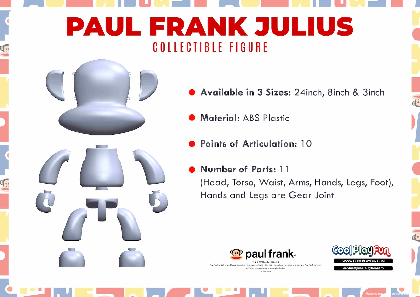 Paul Frank Julius Collectible Figure Features