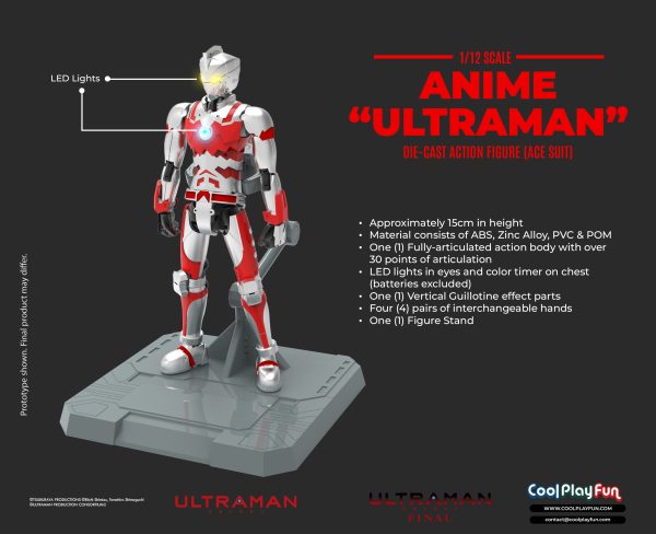 1/12 Scale Anime “ULTRAMAN” Die-cast Action Figure (ACE SUIT) – COOLPLAYFUN