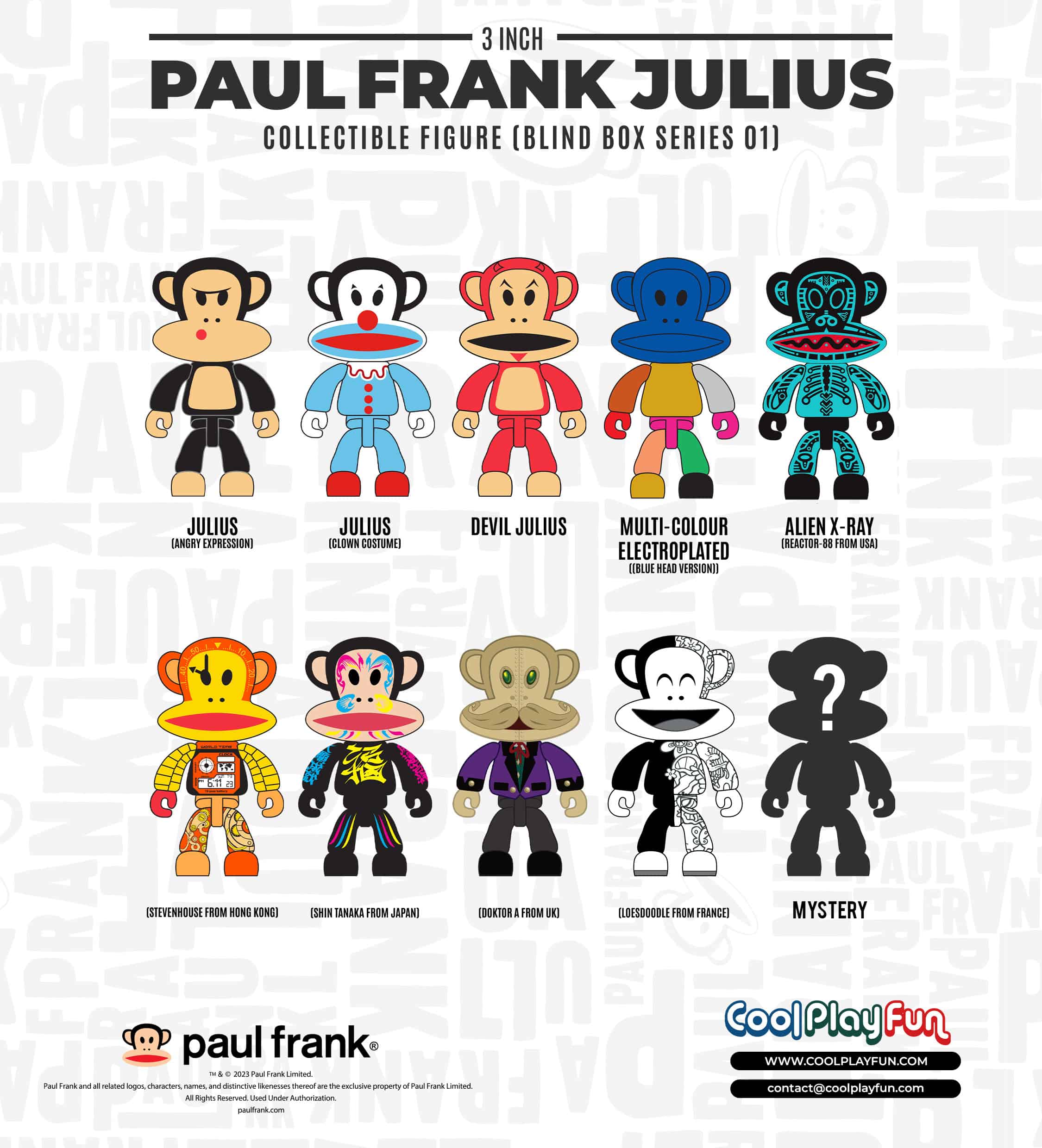 Paul Frank Julius Collectible Figure Blind Box_New