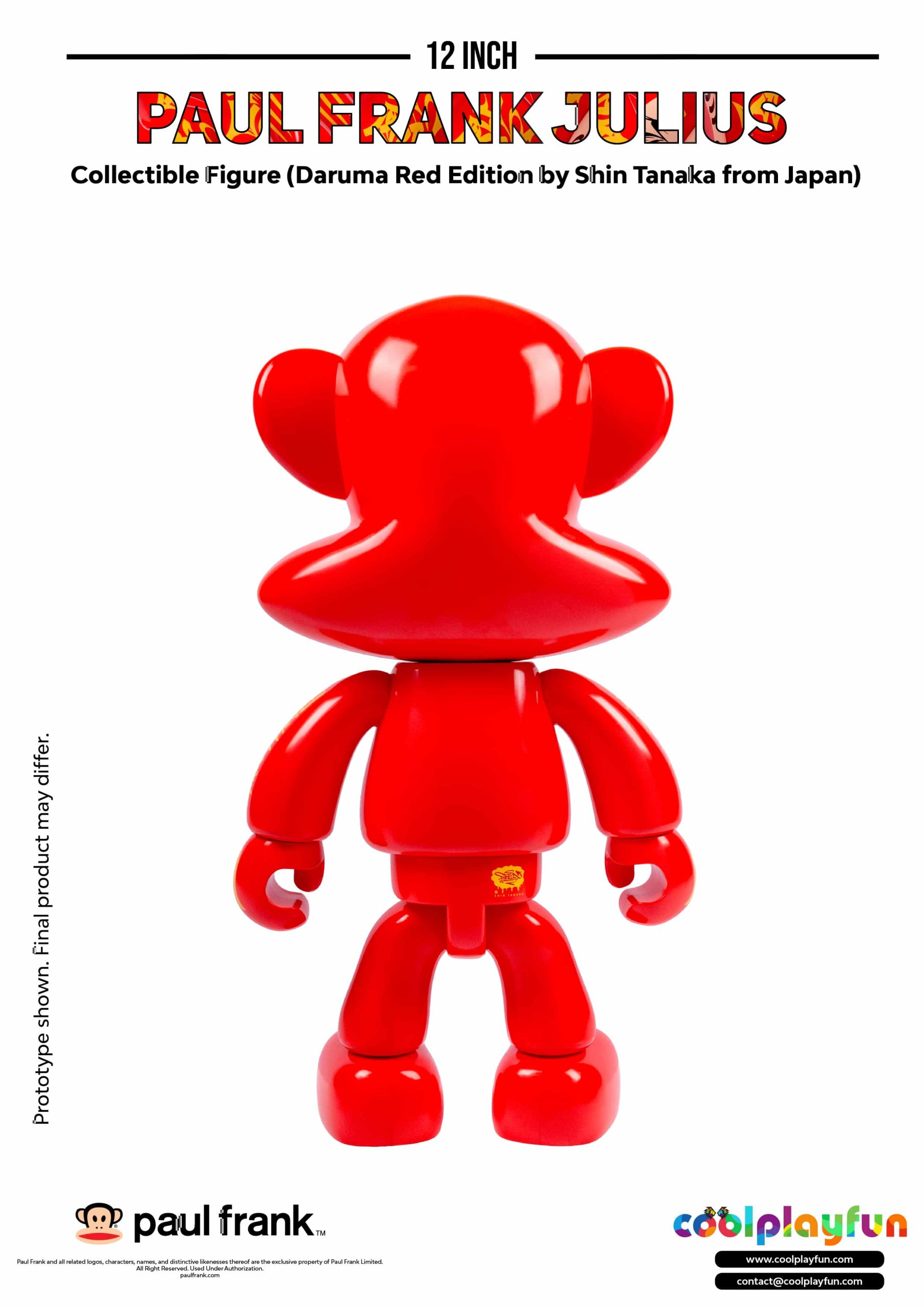 12inch Paul Frank Julius Collectible Figure (Daruma Red Edition by Shin Tanaka from Japan)_5