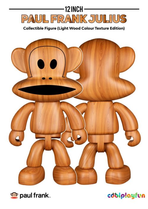 12inch Paul Frank Julius Collectible Figure (Light Wood Colour Texture Edition)_1 (1)