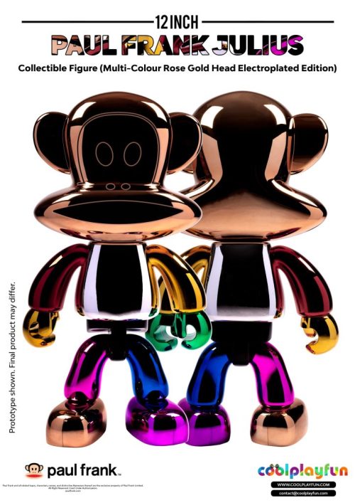 12inch Paul Frank Julius Collectible Figure (Multi-Colour Rose Gold Head Electroplated Edition)_1