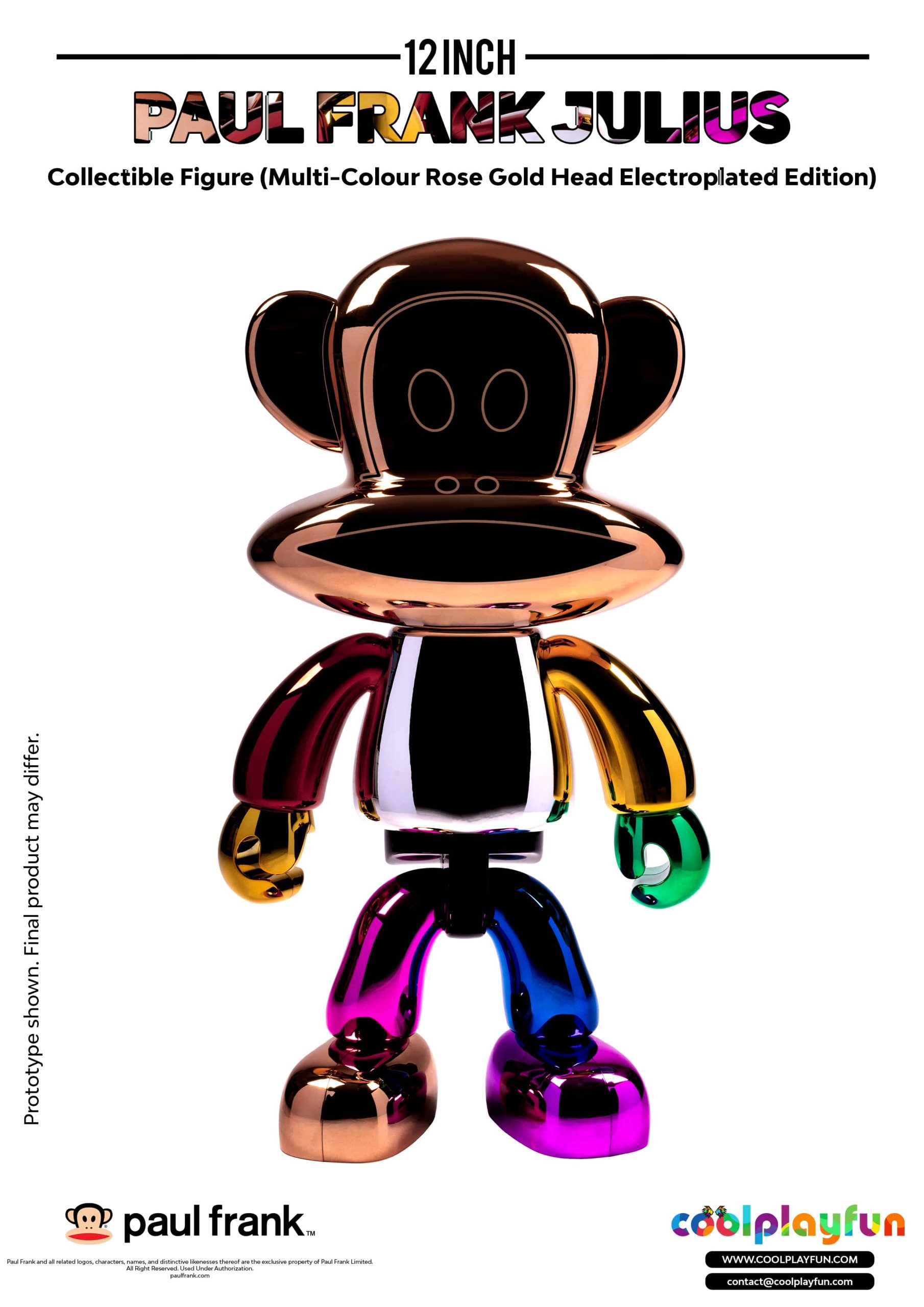 12inch Paul Frank Julius Collectible Figure (Multi-Colour Rose Gold Head Electroplated Edition)_2