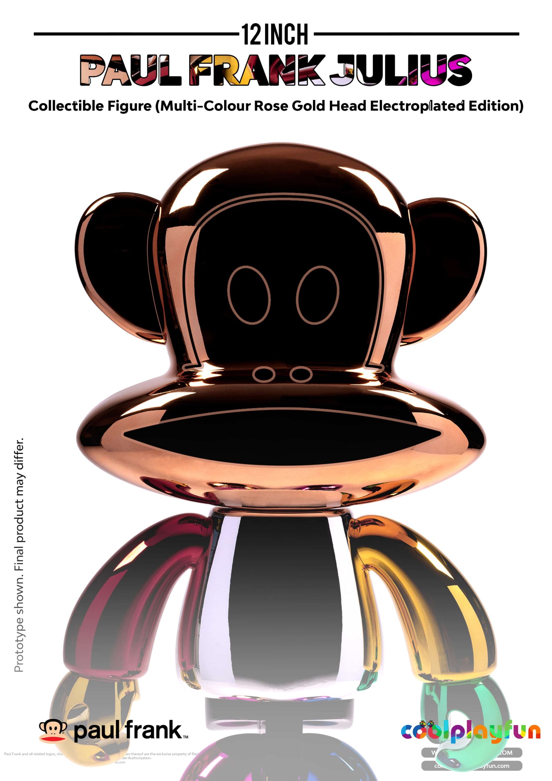 12inch Paul Frank Julius Collectible Figure (Multi-Colour Rose Gold Head Electroplated Edition)_4