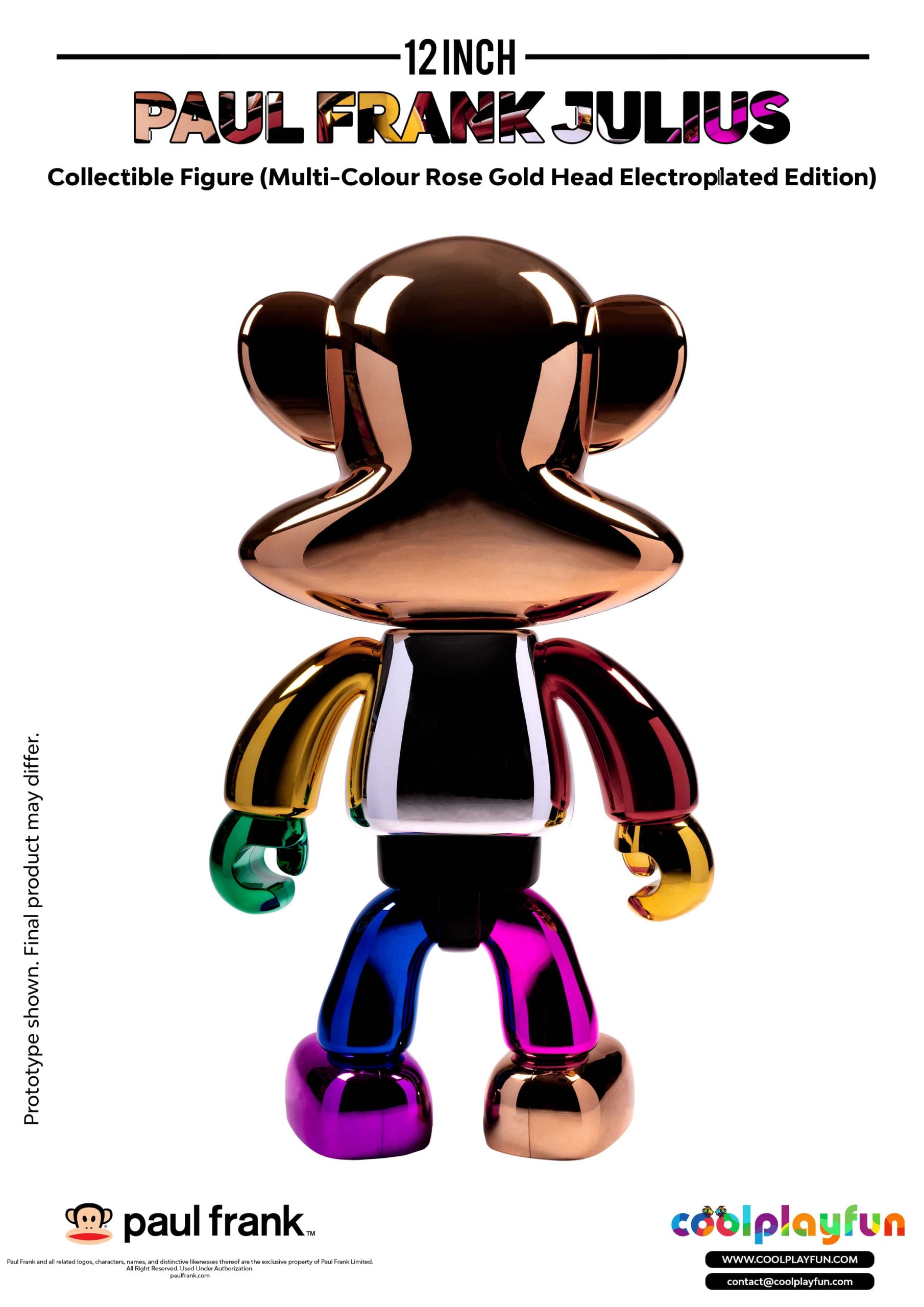 12inch Paul Frank Julius Collectible Figure (Multi-Colour Rose Gold Head Electroplated Edition)_5