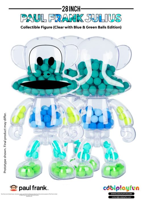 28inch Paul Frank Julius Collectible Figure (Clear with Blue & Green Balls Edition)_1