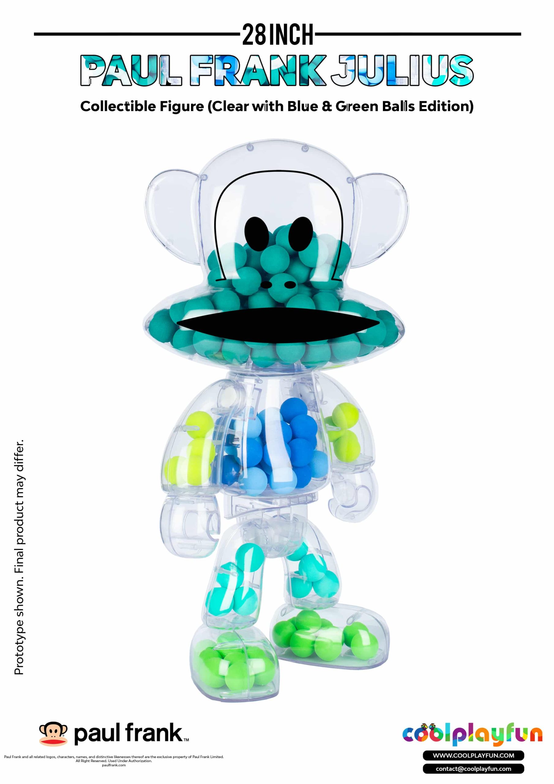 28inch Paul Frank Julius Collectible Figure (Clear with Blue & Green Balls Edition)_3