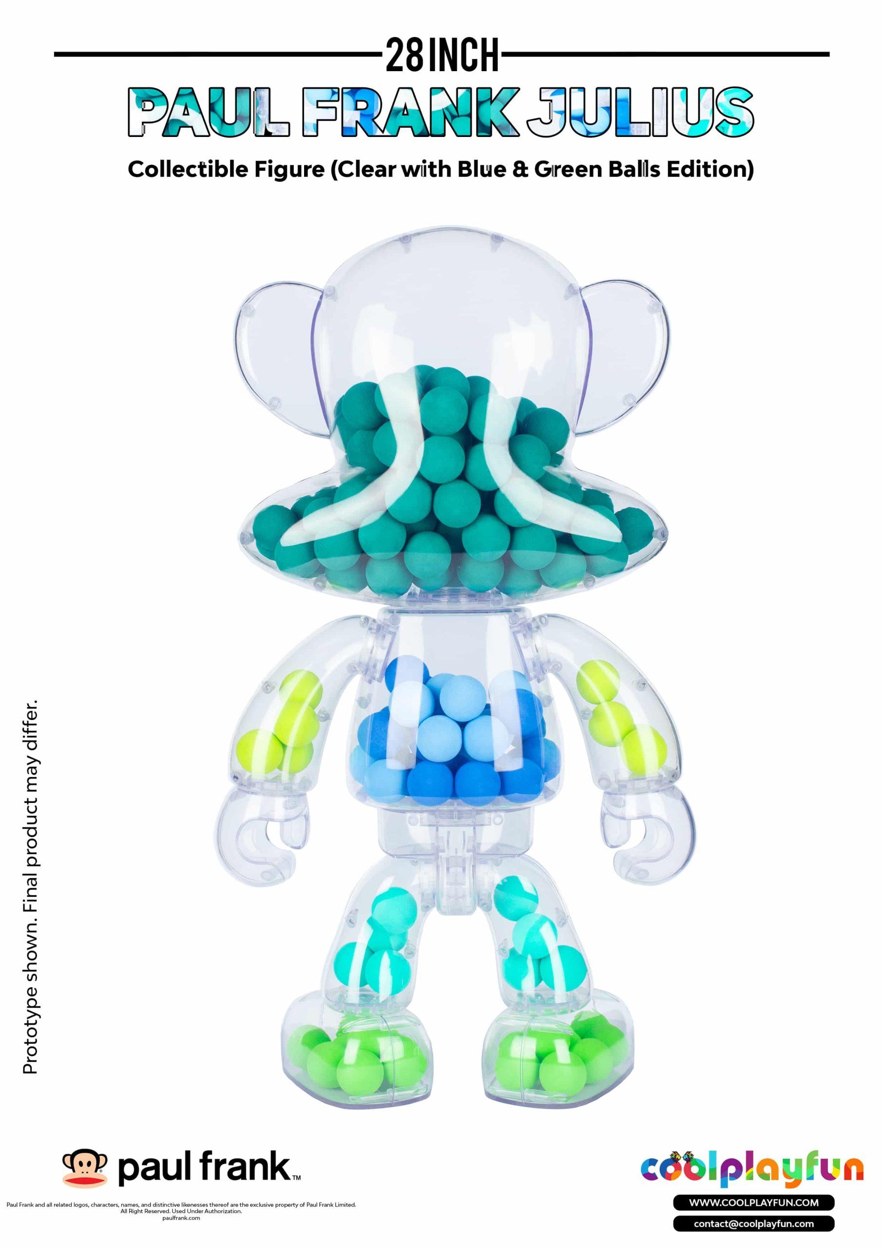 28inch Paul Frank Julius Collectible Figure (Clear with Blue & Green Balls Edition)_4
