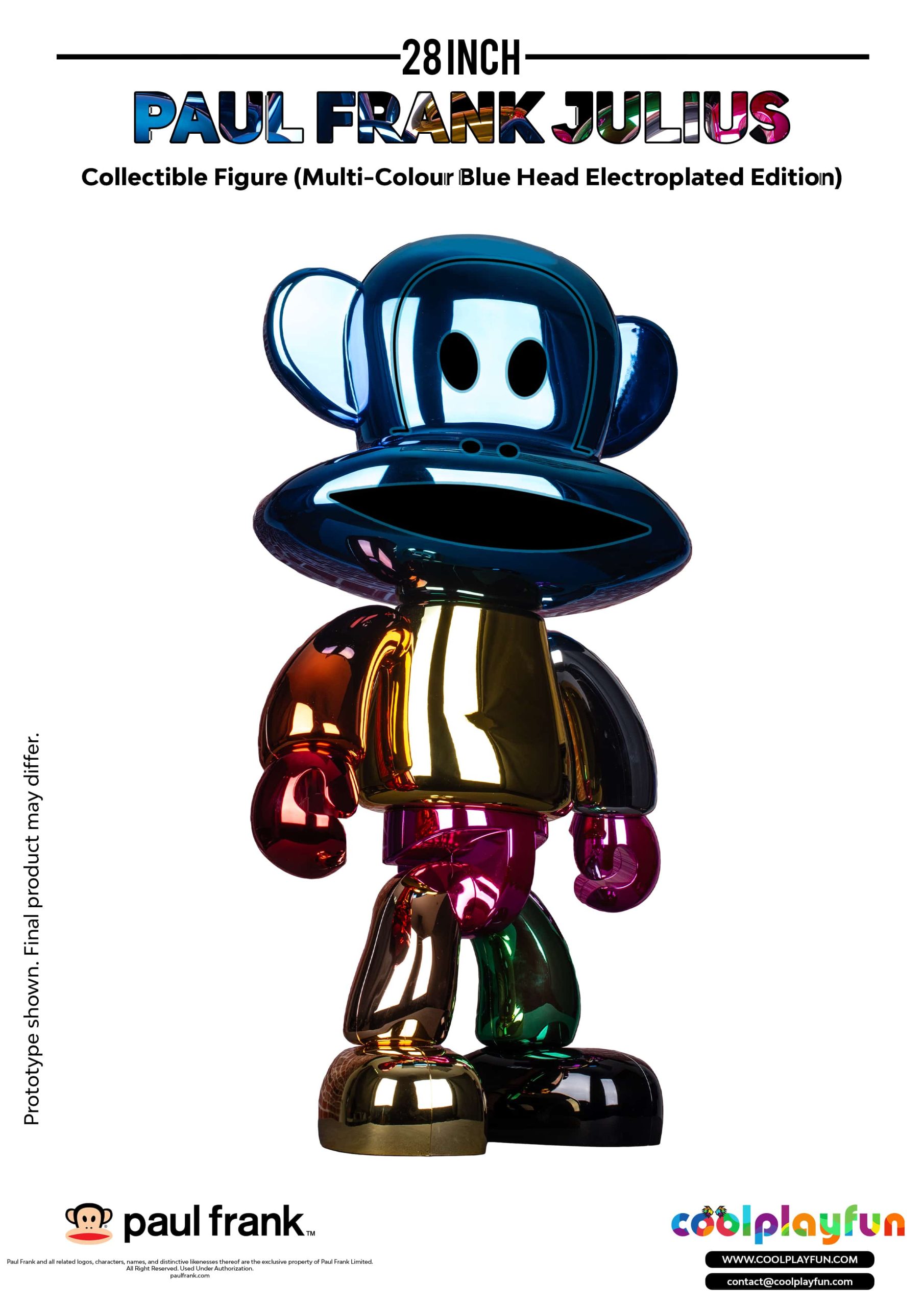 28inch Paul Frank Julius Collectible Figure (Multi-Colour Blue Head Electroplated Edition)_3