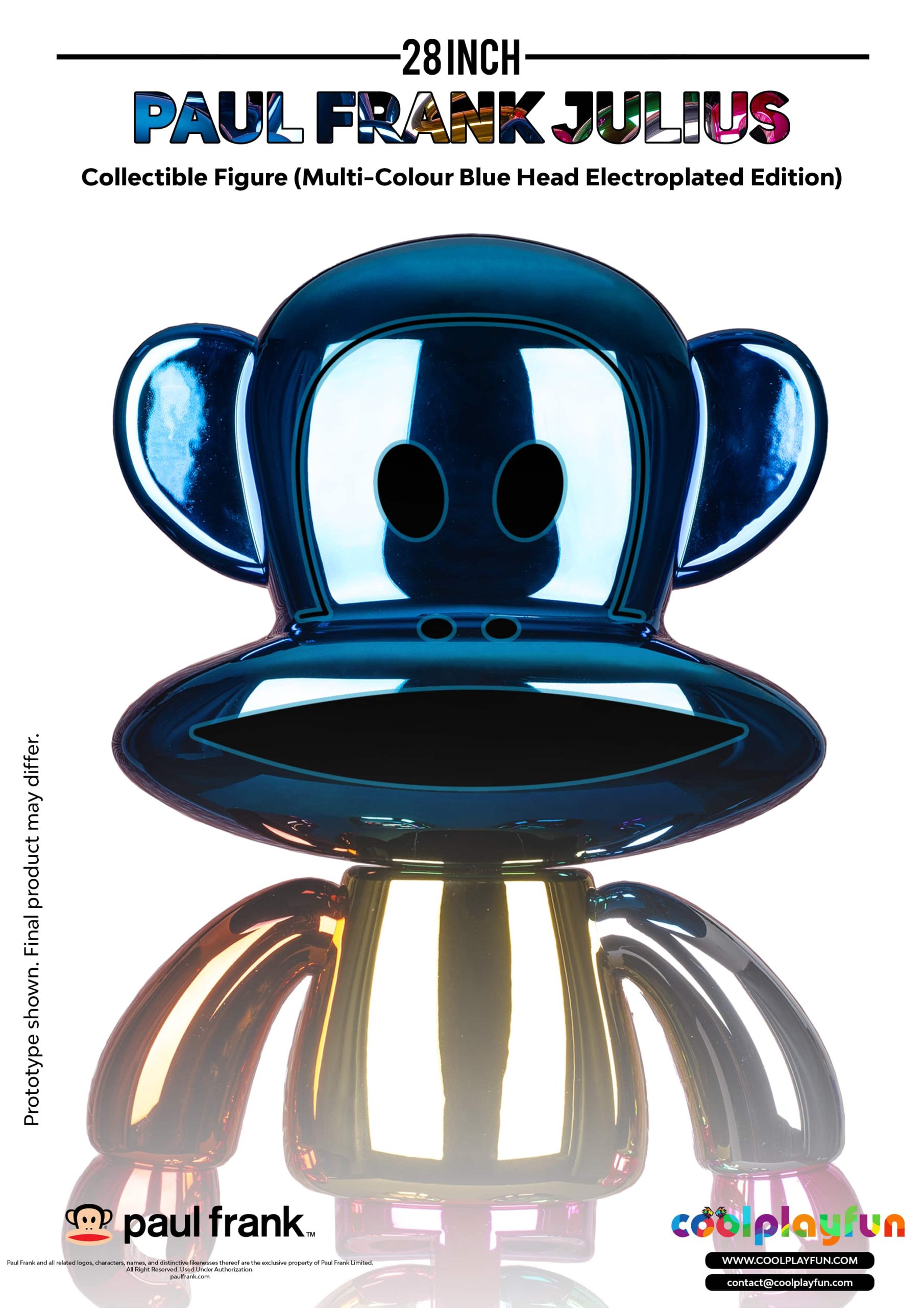 28inch Paul Frank Julius Collectible Figure (Multi-Colour Blue Head Electroplated Edition)_4