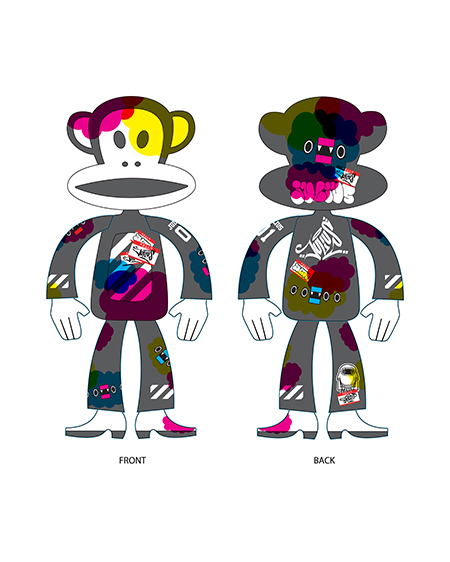 Paul Frank Julius Vinyl Art Figure (Vivid Stain by Shin Tanaka from Japan)_blank